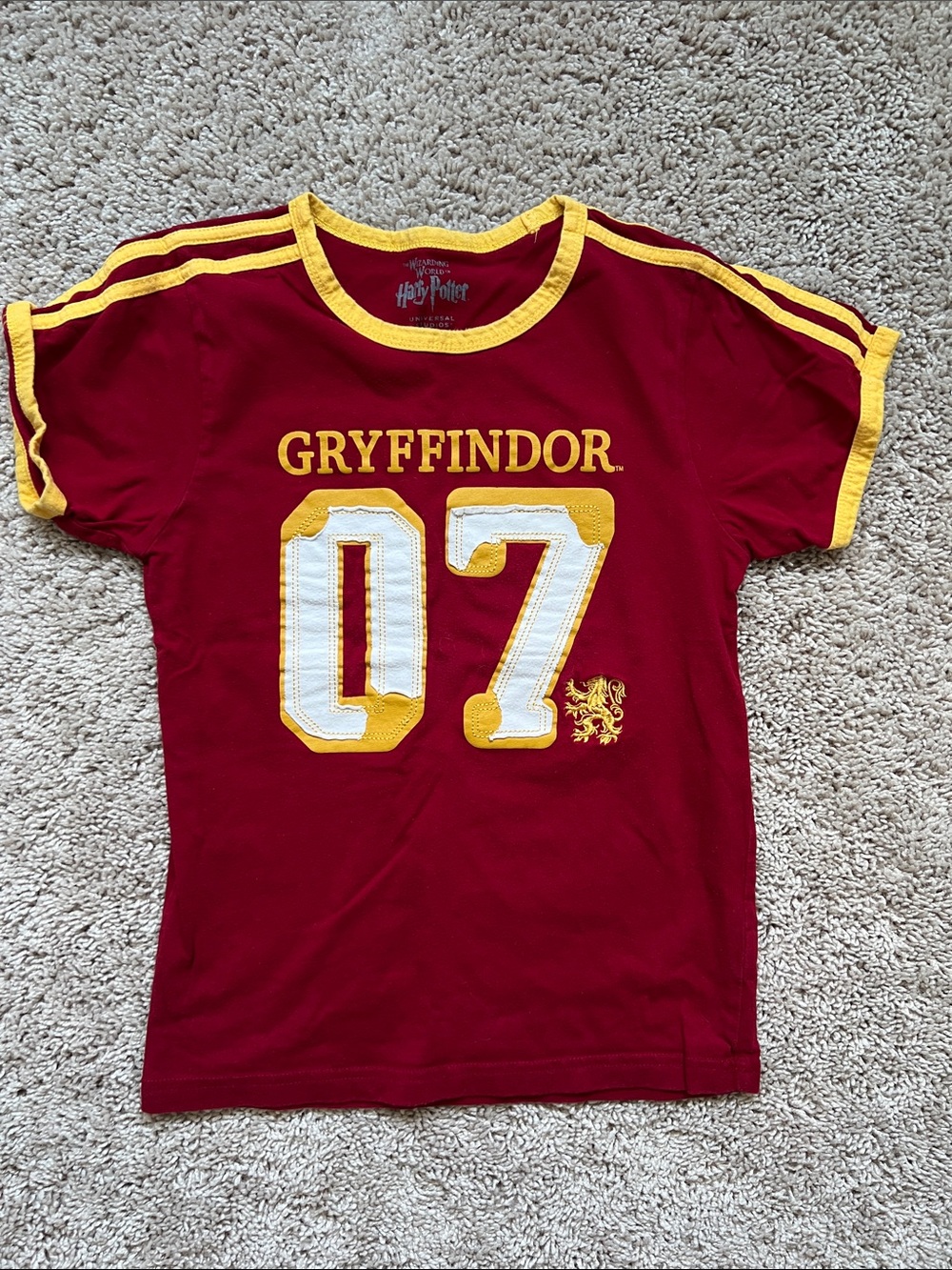 Wizards World of Harry Potter Quidditch Gryffindor Potter Tee, M